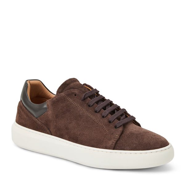 Salvatore Lace-To-Toe Suede Sneaker-Brown