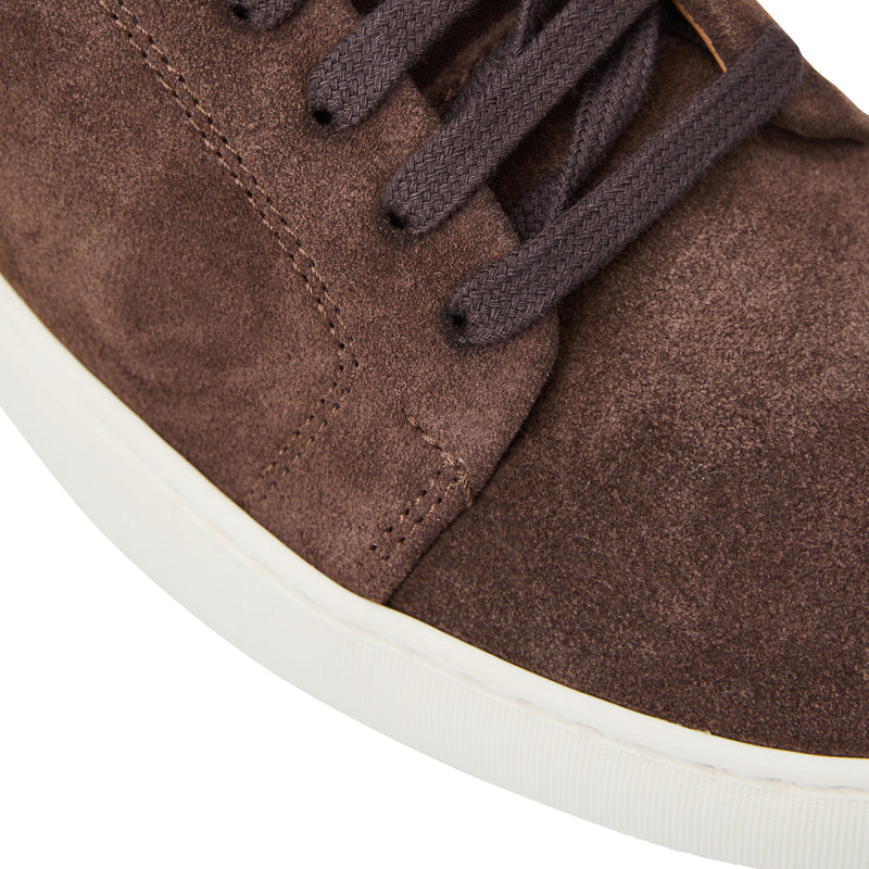 Salvatore Lace-To-Toe Suede Sneaker-Brown