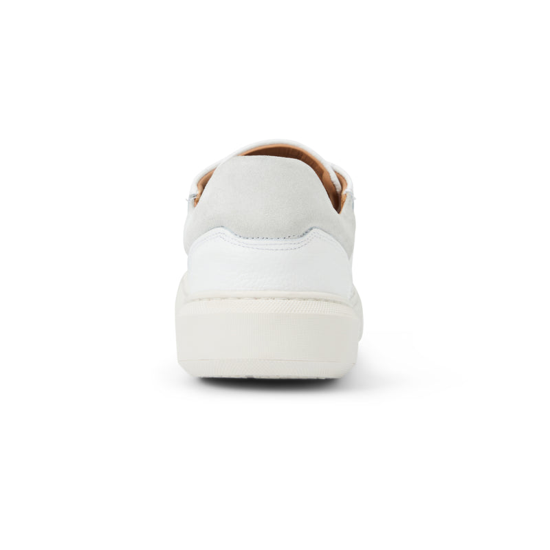 Salvatore Lace-To-Toe Leather Sneaker-White