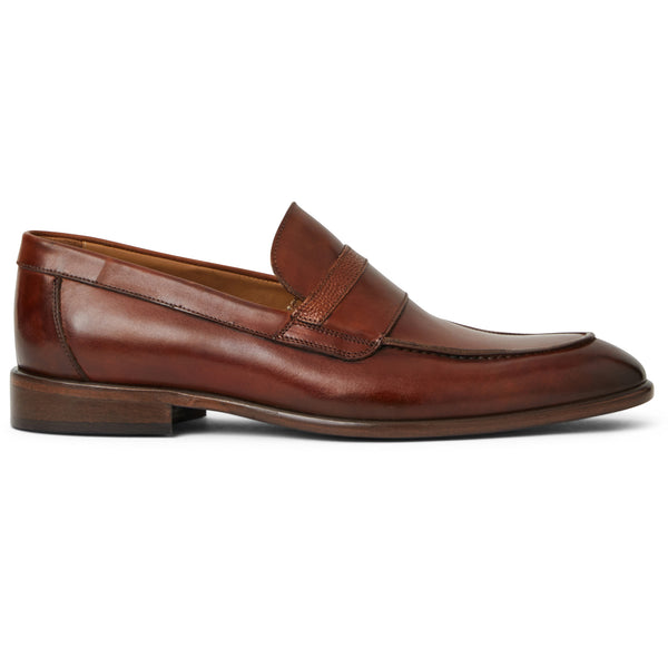 Silvestro Embosssed  Loafer Cognac Leather