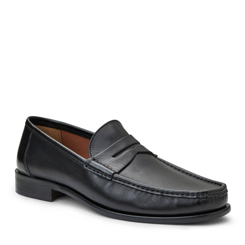 Tonio Slip on Loafer- Black Nappa Leather