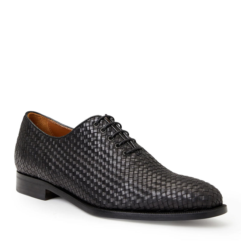 COLLEZIONE VELENO LEATHER OXFORD BLACK WOVEN Bruno Magli