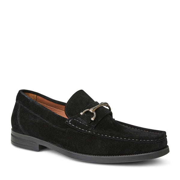 Veneto Bit slip on Loafer-Black Suede