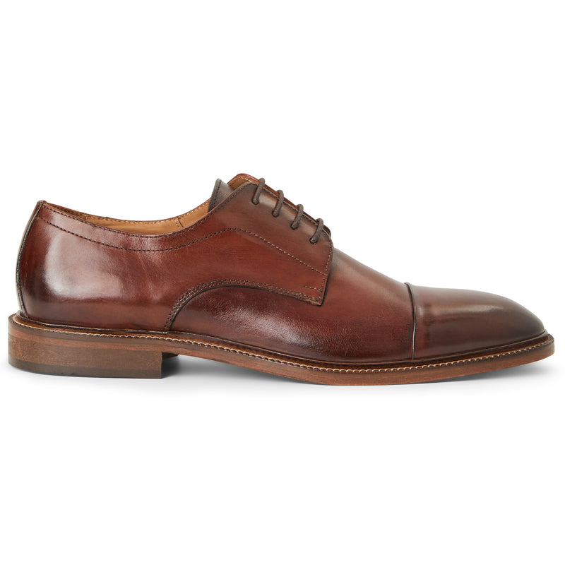 Aydin Cap toe leather Derby-Cognac