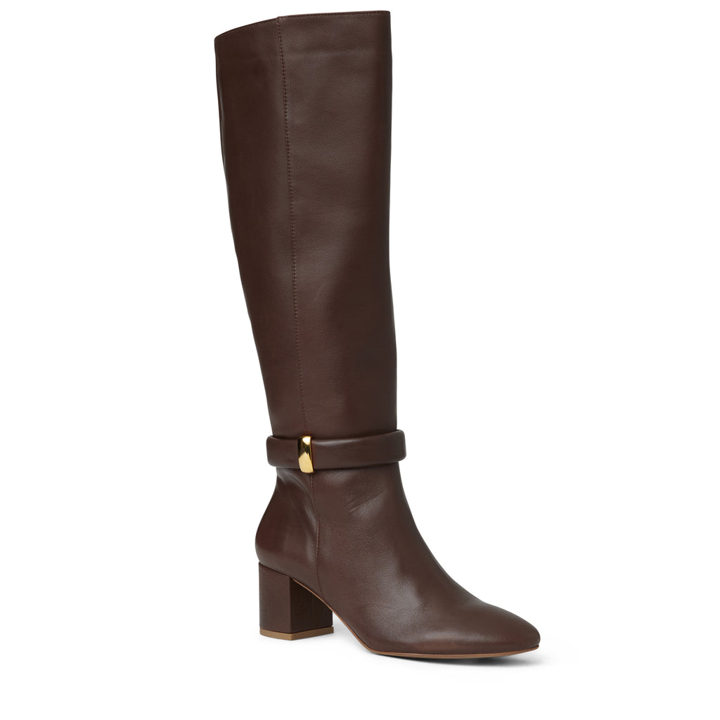 Victoria Tall Shafted Leather Boot Brown Bruno Magli