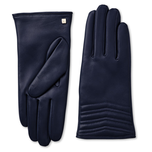 Women's CHEVRON QUILTED GLOVE-NAVY