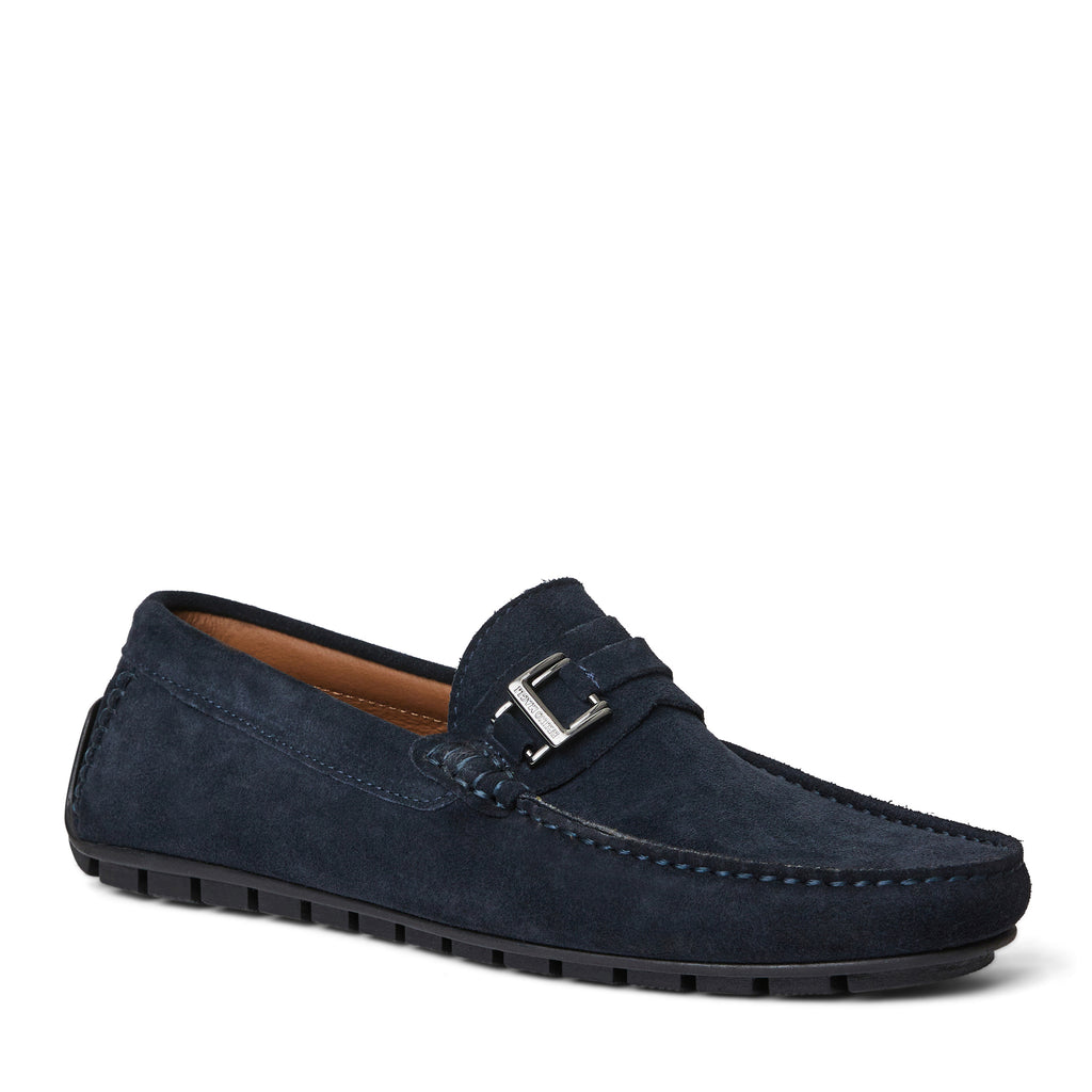 Xanto Casula Moccasin Navy Suede Bruno Magli