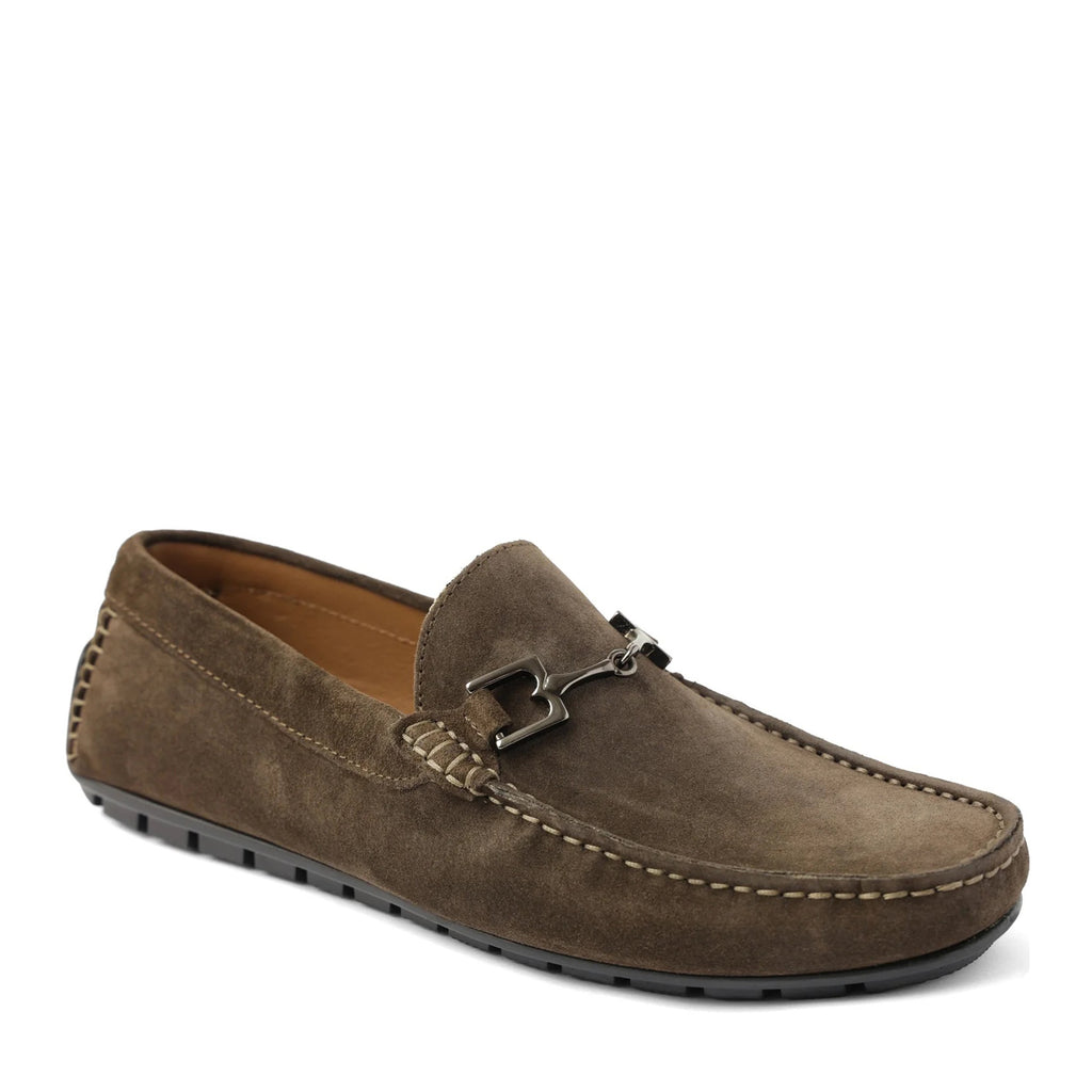 Xander Casual Driving Moccasin Dark Brown Suede Bruno Magli