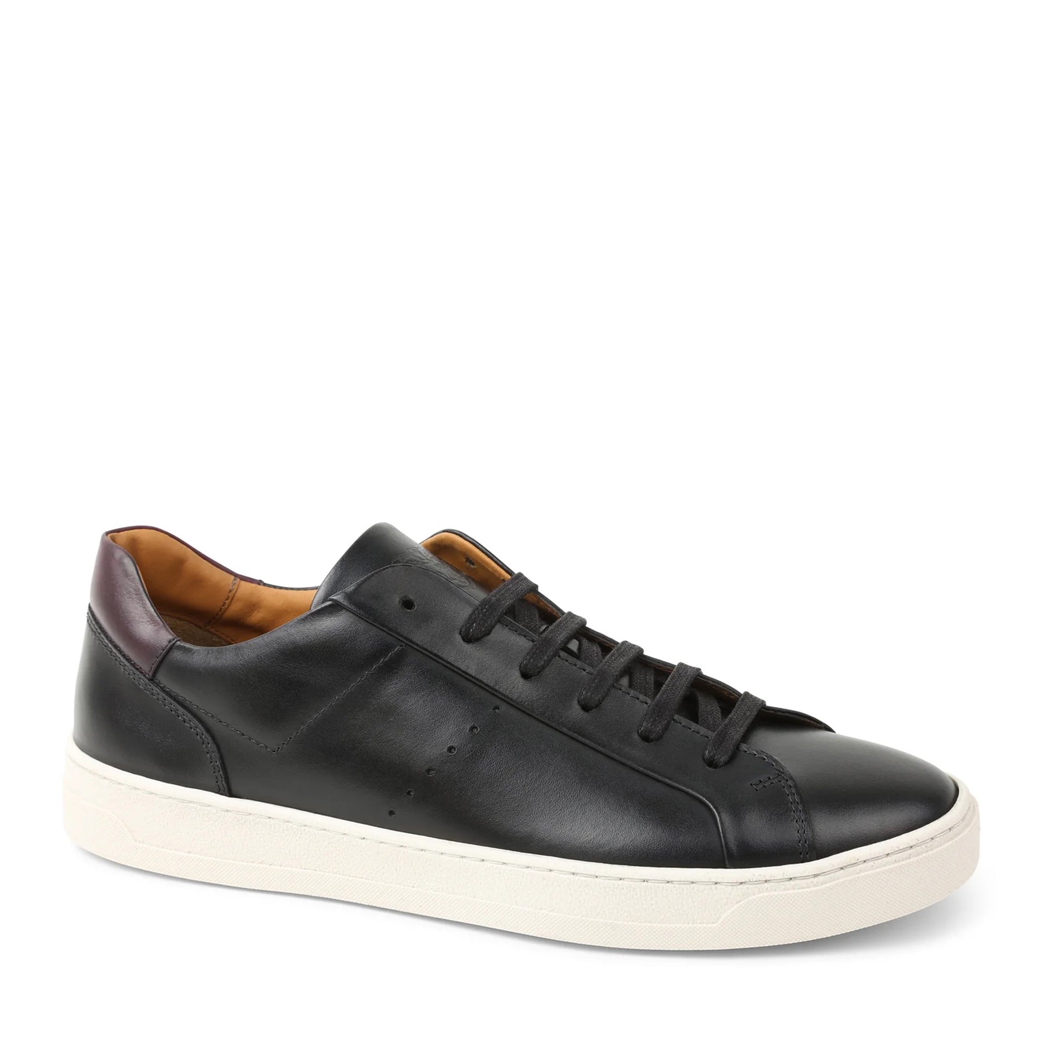 Dante Lace-to-Toe Leather Sneaker - Black – Bruno Magli