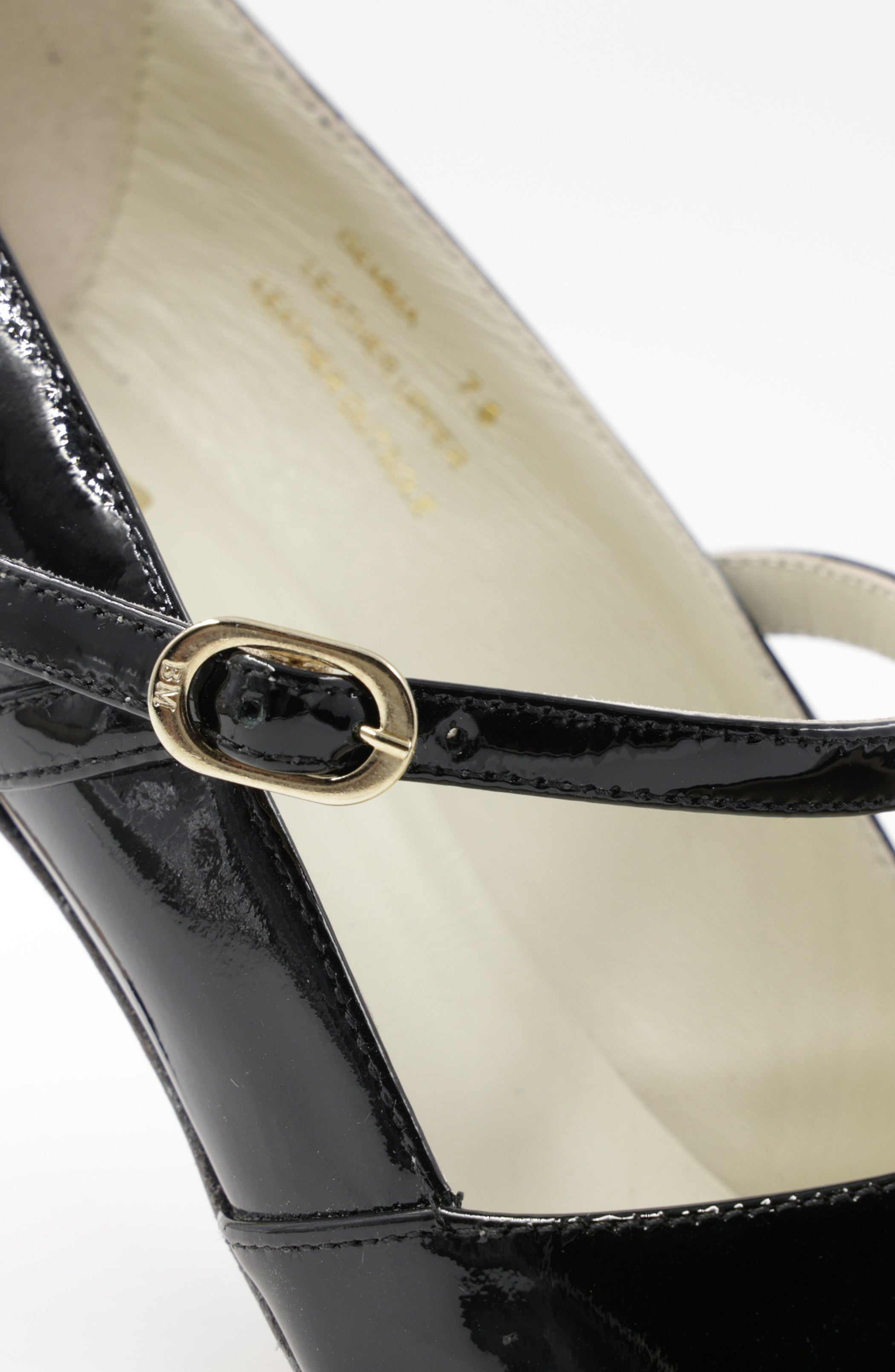 Gemma Mary-Jane Leather Pump - Black Patent – Bruno Magli