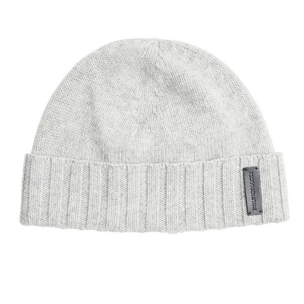 Men's Cashmere Rib Cuff Hat - Grey