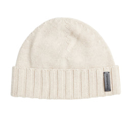 Men's Cashmere Rib Cuff Hat - Oat