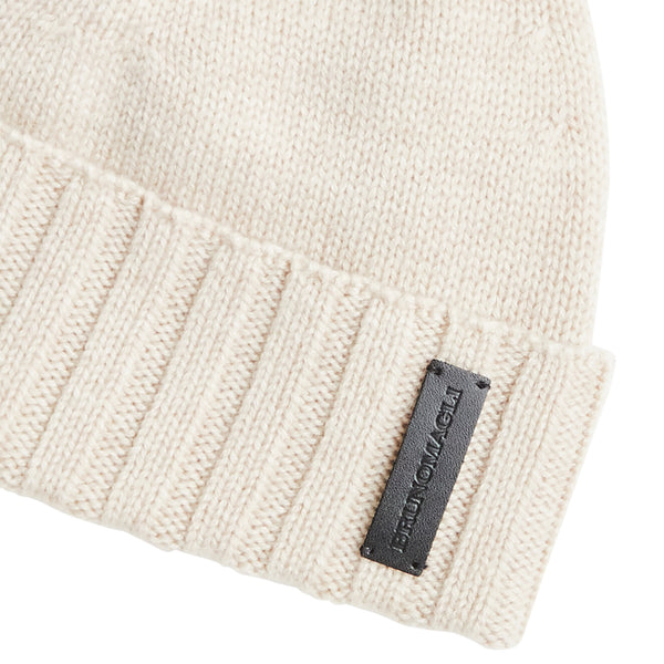 Men's Cashmere Rib Cuff Hat - Oat