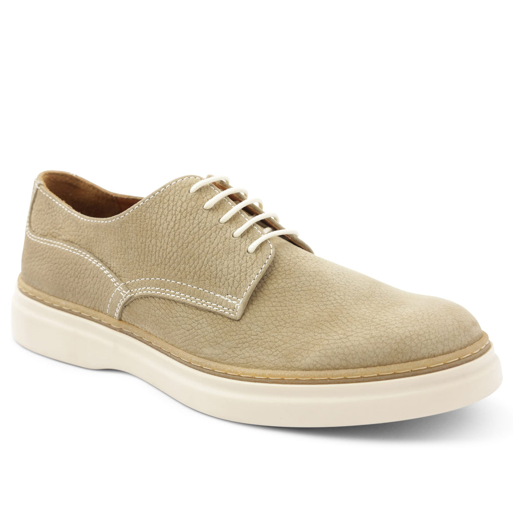 Sandro Plain Toe Leather Derby Oxford - Beige