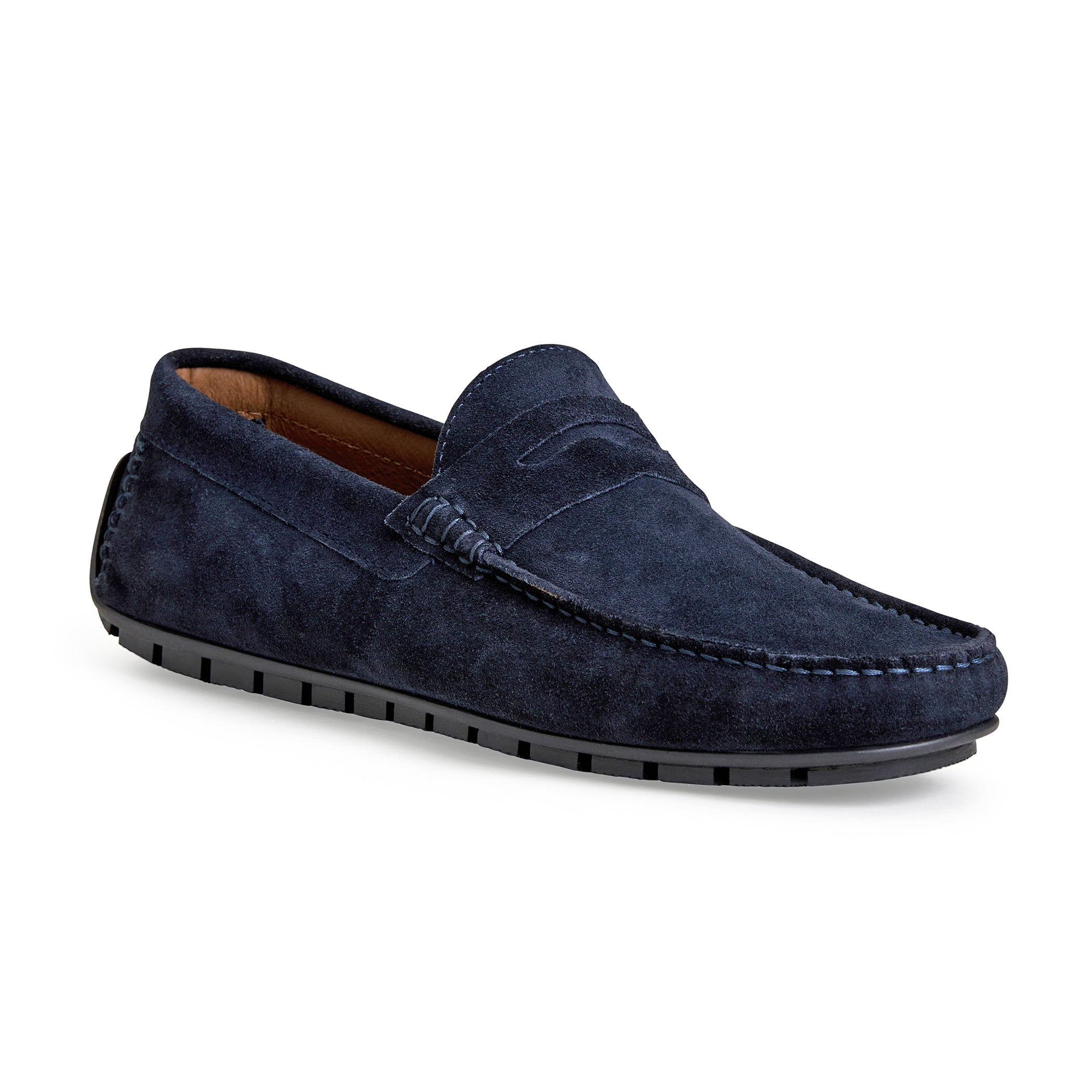 XANE CASUAL SUEDE SLIP-ON DRIVING MOCCASIN-NAVY – Bruno Magli