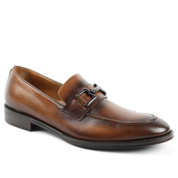 Alpha Classic Bit Leather Loafer - Cognac