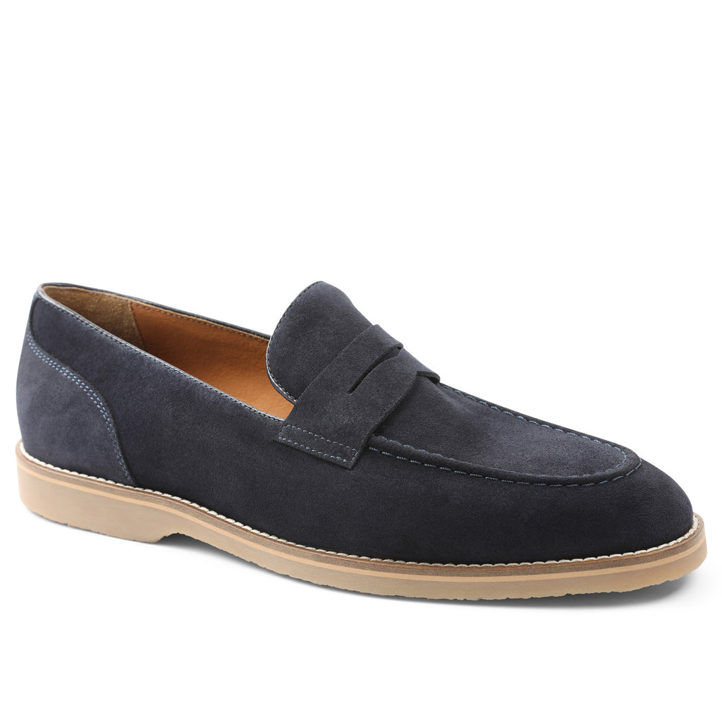 Cali Suede Penny Loafer Navy Bruno Magli